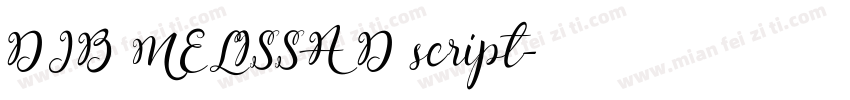 DJB MELISSA D script字体转换